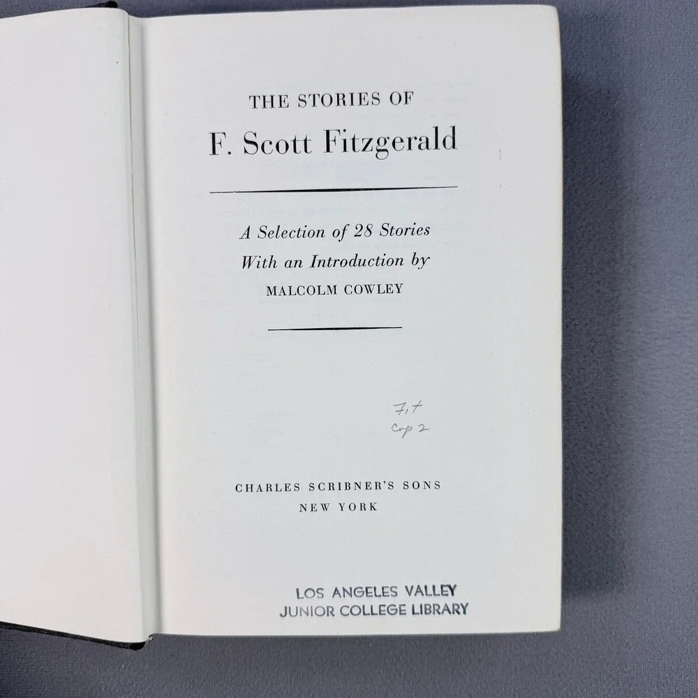F. Scott Fitzgerald The Stories of F. Scott Fitzgerald Hardcover 1951 Anthology